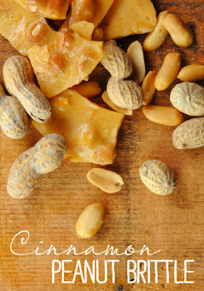 Cinnamon Peanut Brittle recipe from katienormalgirl.com #giftideas #homemade