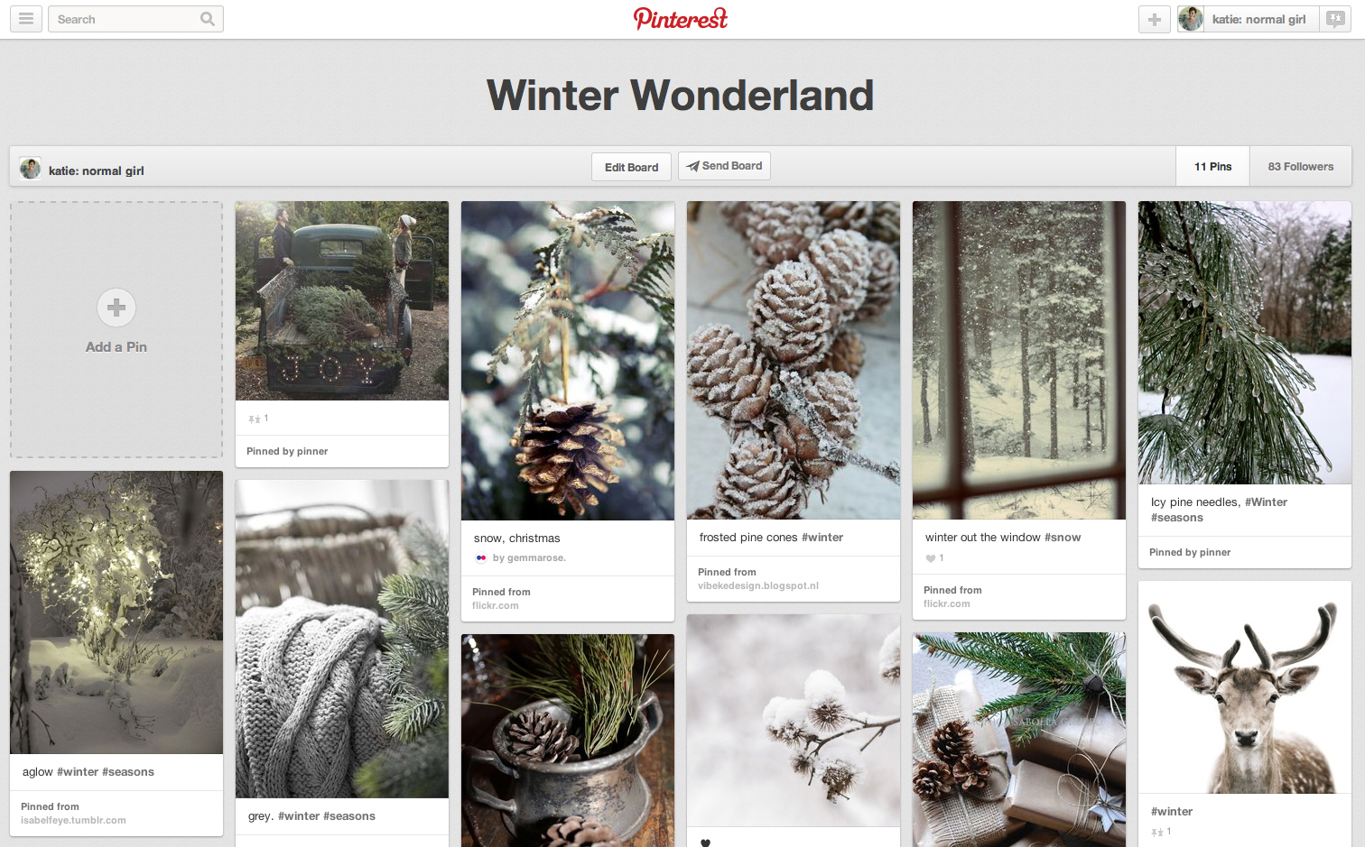Winter Wonderland Pinterest board from katienormalgirl.com #winter #pictures #collection