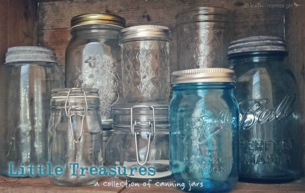 Little Treasures: mason and canning jars from katienormalgirl.com | #collections #masonjars