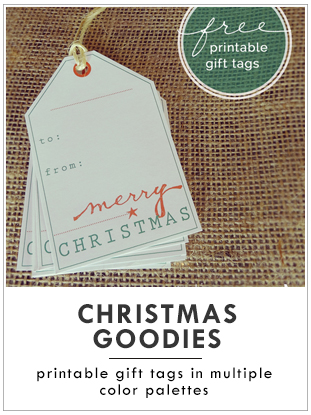 Download Gallery Christmas Gift Tags in two colors from katienormalgirl.com | #free #downloads #holidays