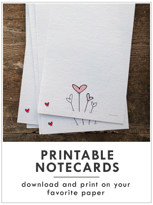 Download Gallery Printable Notecards from katienormalgirl.com